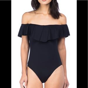 NEW TRINA TURK OFF THE SHOULDER SWIMSUIT SZ 6